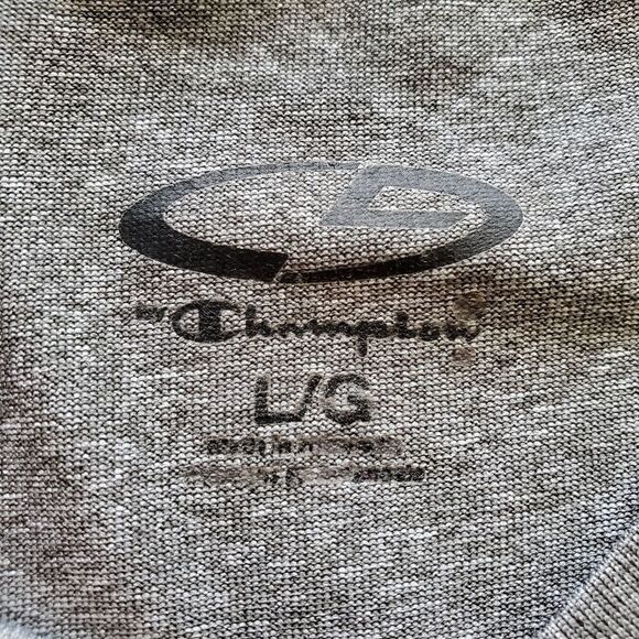 Champion Athletic V-Neck Grey T-shirt, L - Picture 4 of 5